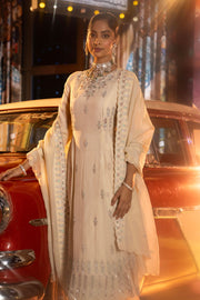 Tissue Sequins Pearl Work Indo Western Tissue Sharara